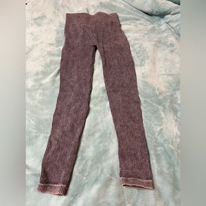 Aura leggings ribbed. Gray/blue size small.